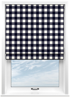 Gingham, Hudds - Twist&Fit Roman Blind